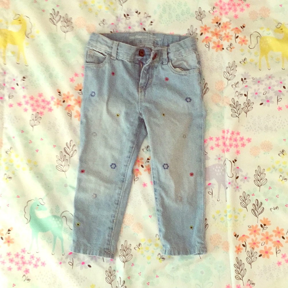 Embroidered GAP girlfriend jeans